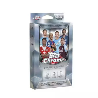 Topps Chrome UEFA Club Competitions Soccer Hanger Box 2025/2026